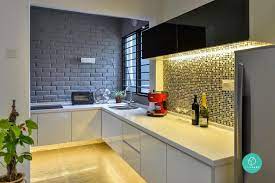 Open shelves are not only a budget kitchen idea for small spaces, but also give an illusion of space, open up your walls, and make the kitchen look airier. 6 Practical Wet And Dry Kitchen Ideas In Malaysia Japanese Home Design Japanese Interior Design Kitchen Design