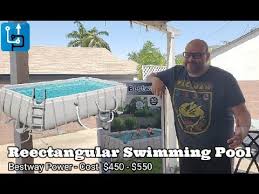 Bestway Power Steel Rectangular Frame Pool Set Youtube
