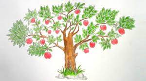 See more ideas about tree drawing, drawings, realistic drawings. How To Draw Apple Tree Step By Step Very Easy Youtube