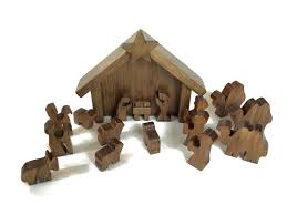 Amish Made 14 Piece Wooden Nativity Manger Scene Set Manger Scene Christmas Nativity Scene Wooden Nativity Sets