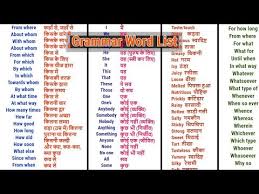 Word Meaning English To Hindi Daily Use Word English Word List With Meaning In Hindi Youtube
