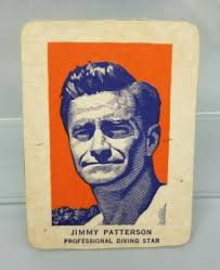 1952 Wheaties JIMMY PATTERSON DIVING STAR Orig Hand Cut Sports Trading Card 