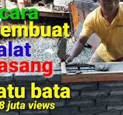 Cara membuat alat pasang batu bata mudah dan simpel
