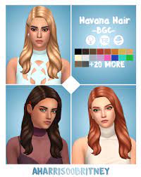 Havana Hair By Aharris00britney Via Tumblr Female Hair Long Wavy Bgc Sims 4 Ts4 Maxis Mat Havana Hair Womens Hairstyles Sims 4 Cc Kids Clothing