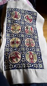Check spelling or type a new query. Fo Vaettir Og Viskutre Recreation Of Medieval Icelandic Tapestry Technically Not Cross Stitch We Call It Flettusaumur Crossstitch