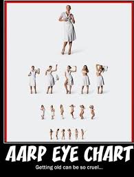 aarp eye chart getting old awkward photos eye chart