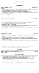 director, corporate strategy resume