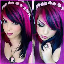 Women who want a dark hairstyle with an air of mystery should consider dyeing their hair with one of these interesting color schemes. Next Time I Dye My Hair This Is The Look Hair Color Pink Hair Inspiration Color Hair Styles