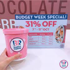 Upon redemption at premium outlet, additional top up is required (price different between normal & premium outlets). Baskin Robbins Handpacked Ais Krim Diskaun 31