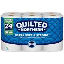 Charmin ultra strong cleans better, and you can use up to 4x less! Quilted Northern Ultra Soft Strong Double Roll Bath Tissue 12 Ct