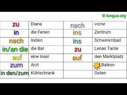 A1 A2 B1 B2 C1 Ubungen Prapositionen Akkusativ Dativ Richtungen In An Zu Nach Auf Zum Y Deutsch Lernen Kinder Deutsch Lernen Deutsche Grammatik