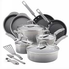 Nonstick 15 Piece Cookware Set Rachael Ray Enamel Pots Frying Pans Skillet Tools Ebay Pots And Pans Sets Cookware Set Nonstick Cookware