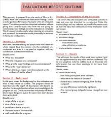 Template For Evaluation Report 2 Professional Templates Program Evaluation Report Template Evaluation