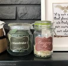 My crafty friend laura from me and my inklings bring creative crafts to you each month with a new theme and host, this month is the talented lindsay from artsy fartsy mama. Diy Harry Potter Potion Bottles With Free Printable Labels And Halloween Mantel The Happy Housie