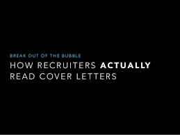 It's that a great cover letters help recruiters sell candidates to clients. How Recruiters Actually Read Cover Letters