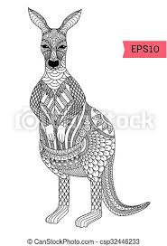 More 100 coloring pages from animal coloring pages category. Kangaroo Coloring Page Kangaroo Line Art Design For Coloring Book For Adult Tattoo T Shirt Design And So On Canstock