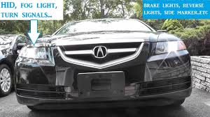 Car exterior lights electronic circuit diagram. How To Replace All Exterior Lights And Bulbs Acura Tl Youtube