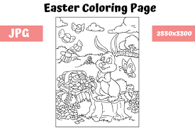 All these santa coloring pages are free and can be printed in seconds from your computer. Easter Coloring Page For Kids 10 Grafico Por Mybeautifulfiles Creative Fabrica
