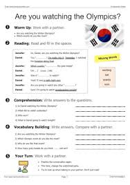Since then, the summer and winter games are staggered every two years. Olympic Games Worksheets For Esl Efl Esol Teachers From Handouts Online