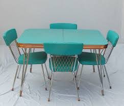 Turquoise Aqua And Teal Vintage Dining Room Vintage Kitchen Retro Kitchen
