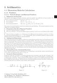 1 Arithmetics