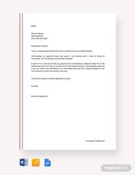 Please accept this letter as a formal notification that i was unable to attend the class due to sickness. Reschedule Appointment Letter Template 10 Free Word Pdf Format Download Free Premium Templates