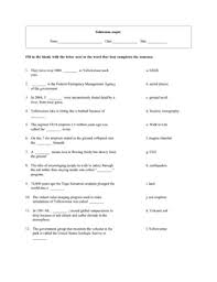 Choose a topic below to see the worksheets that are currently available for that topic. Yellowstone Volcanoe Worksheets Teaching Resources Tpt