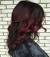 Black Short Hair With Red Highlights