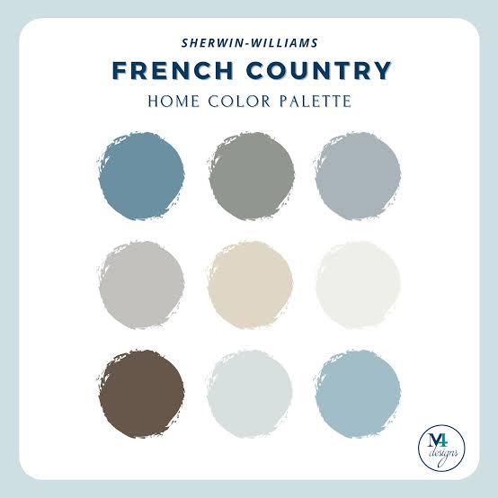 French Country Sherwin Williams Paint Palette: Home Interior Color Guide (Digital Download)