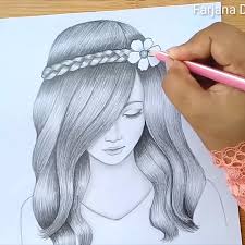 Beautiful Girl Drawing Maersus Every Time Search Engine Encourage Women To Use New Short Hair Is In 2020 Girl Drawing Sketches Art Drawings Sketches Girl Sketch
