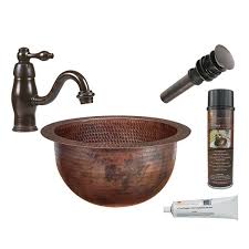 Great selection, free shipping & handling offers! Premier Copper Products Oil Rubbed Bronze Copper Drop In Undermount Round Bathroom Sink With Faucet And Drain 10 In X 10 In Rona