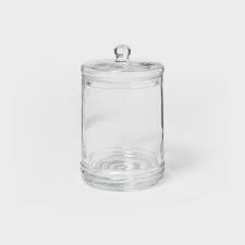 What are the shipping options for glass bathroom shelves? Glass Bathroom Jars Target