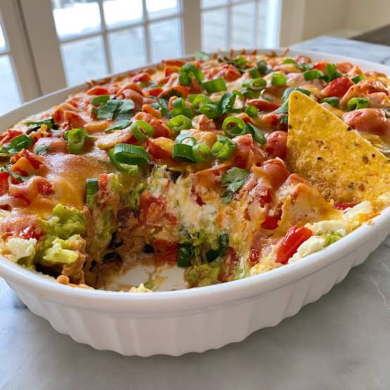 Warm 7 Layer Mexican Dip