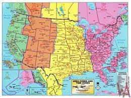The Large Detailed Area Codes Map Of Usa Us Time Zone Map Whatsanswer