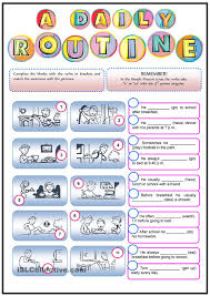 A Daily Routine Daily Routine Worksheet English Lessons Daily Routine