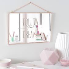 Miroir En Metal Cuivre 20 X 30 Cm Follow Your Dreams Decoracion De Apartamentos Decoracion De Unas Decoracion De Habitaciones