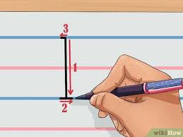 Buatlah satu garis miring ke kanan atas, kemudian buatlah putaran dan lanjutkan garis ke arah bawah. 3 Cara Untuk Menulis Abjad Wikihow