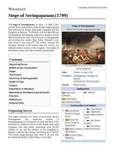 Siege of Seringapatam (1799) | PDF | Military Of British India | Warfare