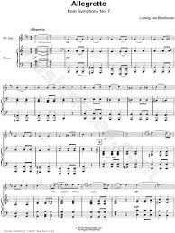 Людвиг ван бетховен — beethoven sonata for piano no. Ludwig Van Beethoven Allegretto From Symphony No 7 Piano Accompaniment Bb Instrument Sheet Music In A Minor Download Print Sku Mn0084391