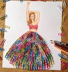 Resultado de imagen para vestidos para dibujar con cosas ...