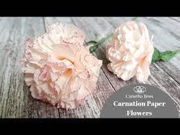 Carnation Paper Flower Diy How To Make Carnation From Crepe Paper Easy Youtube Paper Flowers Diy Crepe Paper Flowers Diy Paper Flowers