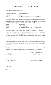 Contoh surat cerai informasi seputar dunia militer dan. Contoh Surat Cerai Talak Gudang Surat