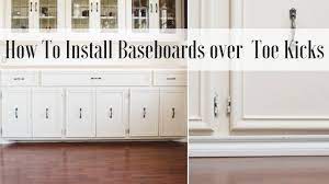 How To Install Baseboard Over Toe Kick Youtube