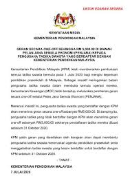 Susulan itu polis dan pihak berkuasa pendidikan di scmp melaporkan, kontroversi itu timbul 19 september lepas apabila ada ibu bapa menuduh pekerja di tadika tongxin di wuhu, wilayah anhui. Kementerian Pendidikan Malaysia Kenyataan Media Geran Secara One Off Sehingga Rm5 000 00 Di Bawah Pelan Jana Semula Ekonomi Penjana Kepada Pengusaha Tadika Swasta Yang Berdaftar Dengan Kementerian Pendidikan Malaysia 7 Julai 2020 Facebook