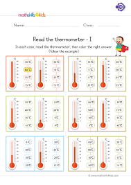 Guided inquiry, observational skills, reading thermometers, science experiment to try, temperature, visual discrimination. Read The Thermometer First Grade Measurement Measurement Worksheets 1st Grade Math Worksheets