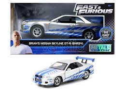 JADA TOYS 253202000 Fast & Furious Brians Nissan Skyline GT-R R34 Die Cast  1:32