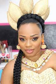 Coiffure Mariage Coutumier Gabon Gabonese Wedding Hairstyle Traditionnal African Weddin African Wedding Hairstyles Traditional Hairstyle African Design Dresses