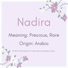 Nadira In 2020 Arabic Baby Girl Names Girl Names With Meaning Baby Girl Names Unique