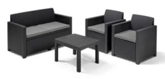 Choisissez une serre de jardin polycarbonate afin de profiter de cette belle structure lorsque vous serez confortablement installé dans votre salon de jardin. Salon Bas Grivola Gris Allibert Le Salon A Prix Carrefour