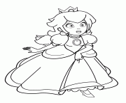Princess peach the beautiful character of the mario series of nintendo video games is sketched in this set of coloring pages ready to be given color by the kids. Mario Coloring Pages To Print Mario Printable